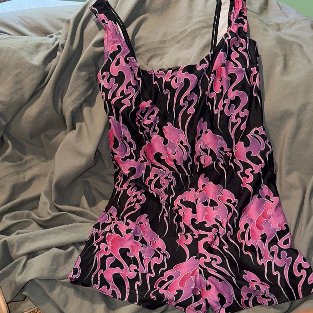 Tiger Mist NWT playsuit in Pink/purple Flame
